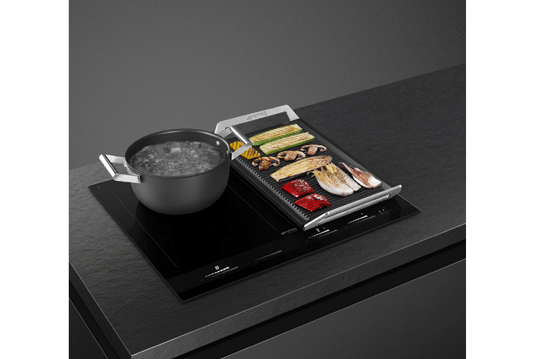 Buy Smeg 600mm Linea 4 Zone Induction Cooktop Silver Ceramic Harvey