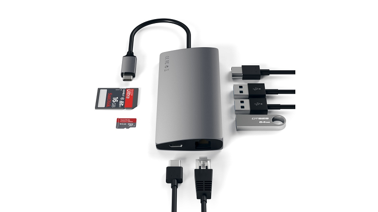 Buy Satechi USB-C Multiport Adapter V2 with 4K HDMI & Ethernet - Space ...