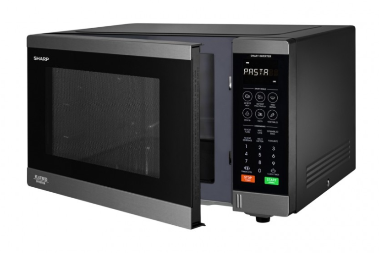 Buy Sharp 32L Inverter Flatbed Microwave Black Stainless Harvey