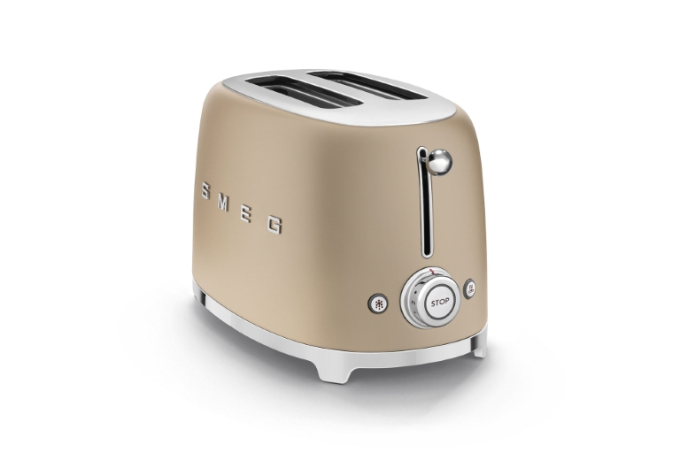 Buy Smeg 50's Retro Style 2 Slice Toaster - Champagne Matte | Harvey ...