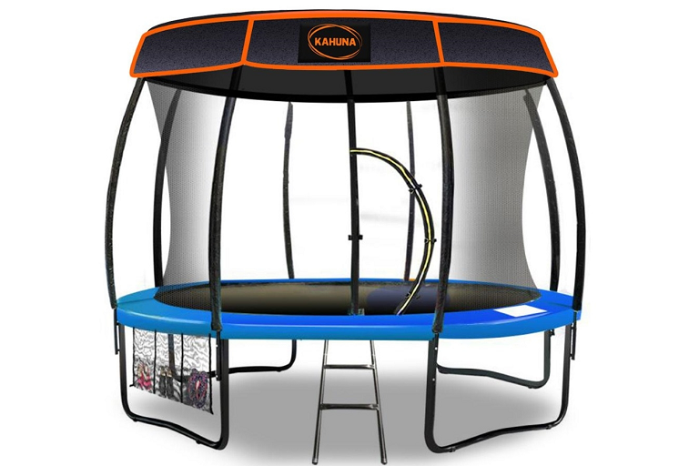 Buy Kahuna 14ft Trampoline with Roof - Blue | Harvey Norman AU