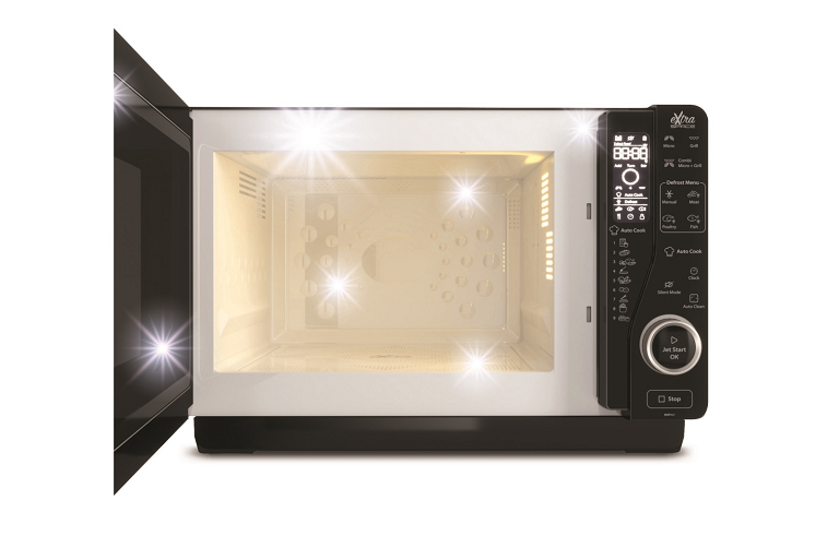 Whirlpool 30L Flatbed Microwave with Grill - Black 3 1