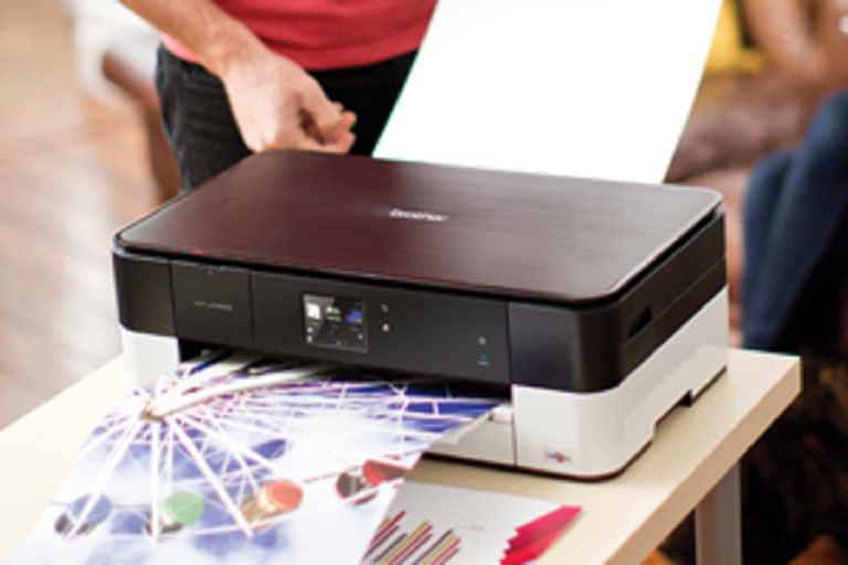 The Brother Multifunction Printer quickly produces high-quality prints