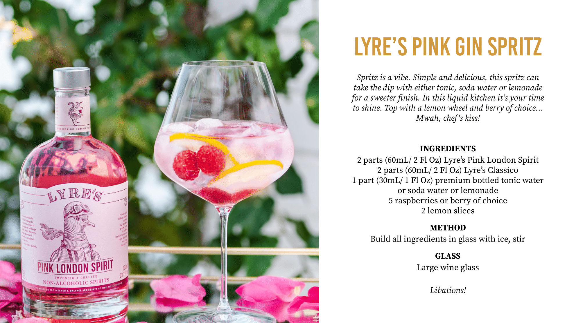 Buy Lyre's Pink London 700ml NonAlcoholic Spirit Pink Gin Style Harvey Norman AU