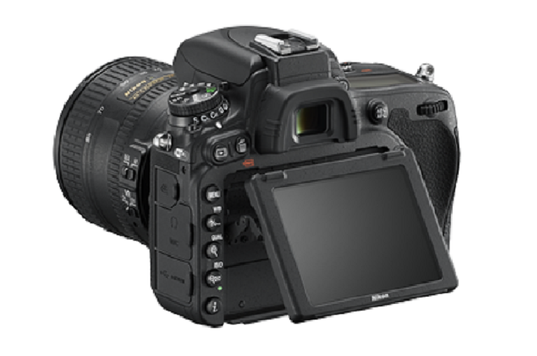 The Nikon DSLR camera with view screen tilted