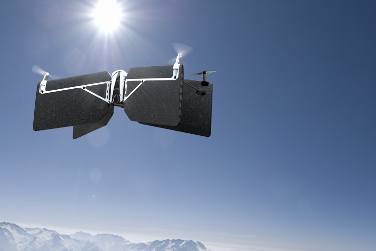 swing drone worships the sun