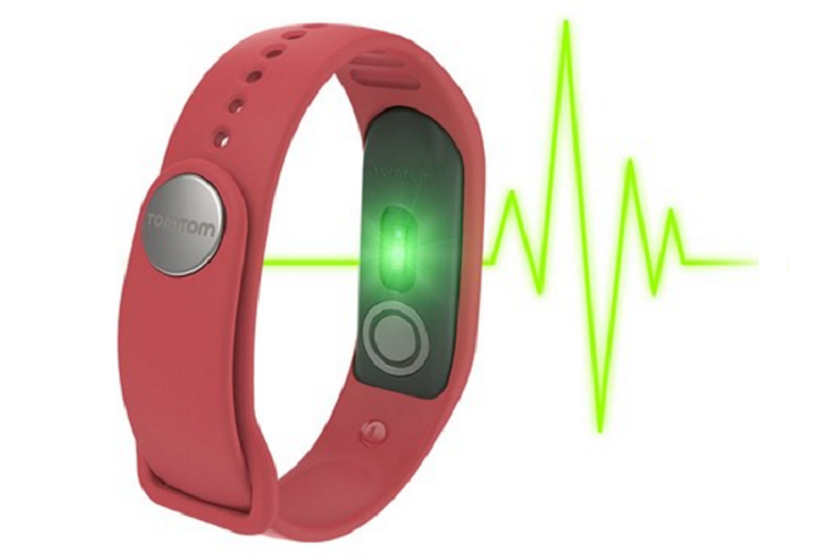 The TomTom tracker measures your heart rate