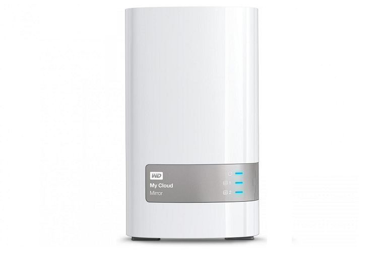 Front view of the My Cloud Mirror NAS device