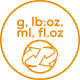 Picto Wellbeing g lboz ml floz Picto Wellbeing g lboz ml floz